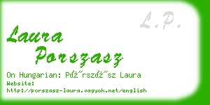 laura porszasz business card